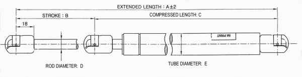 technical details of gas springs exploded view